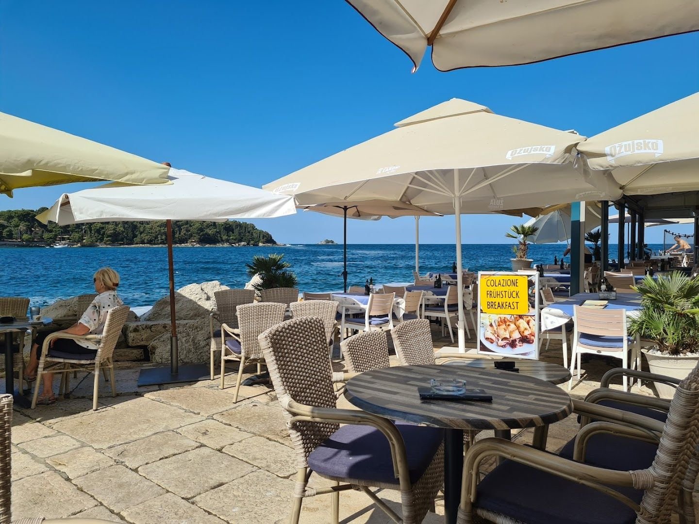 Terrace view at Molo Grande Cafe Bar